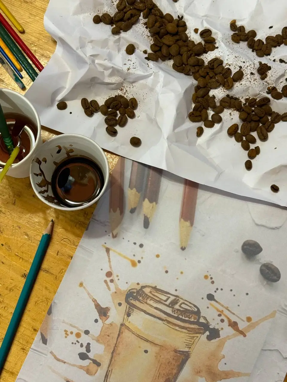 Зображення для новини Арт-терапія з елементами малювання кавою☕️