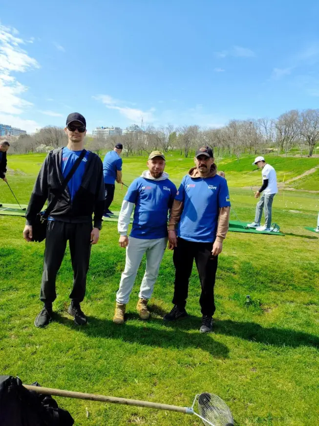 Зображення для новини Тренування з гольфу для ветеранів за участю відомого психолога і гольфіста з США Френка П'юселіка