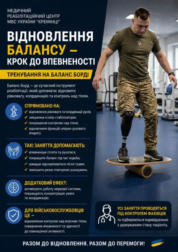 Зображення для новини Тренуємо рівновагу - відновлюємо можливості.