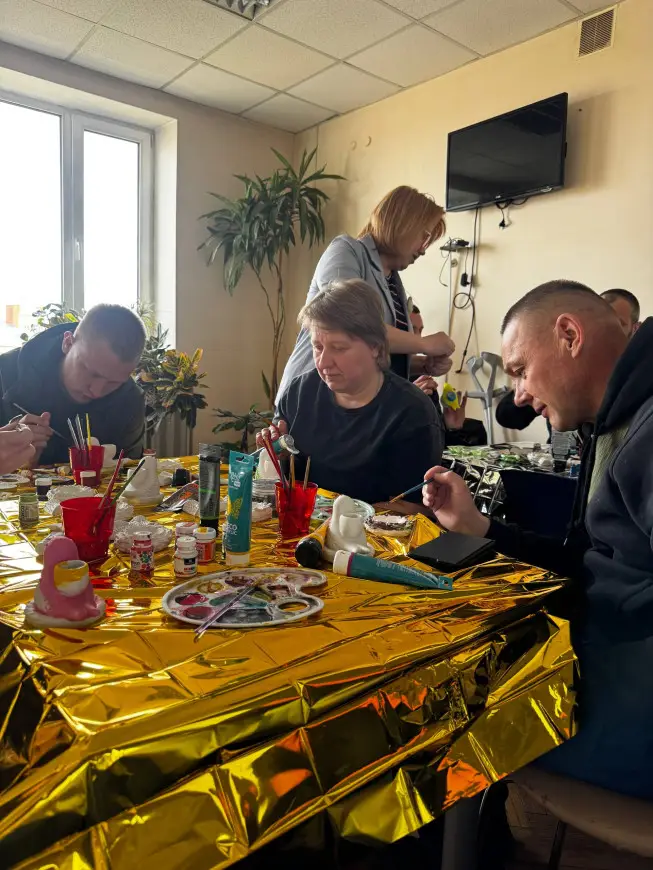 Зображення для новини Психологічне заняття, підтримка та творчість для поранених військовослужбовців
