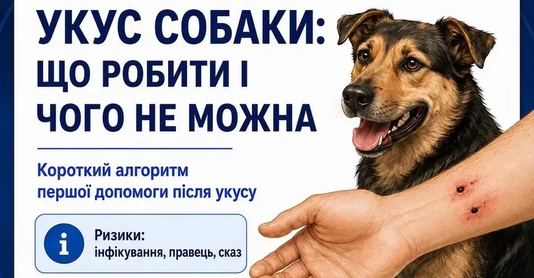 Зображення для новини Укус собаки: що робити і чого не можна