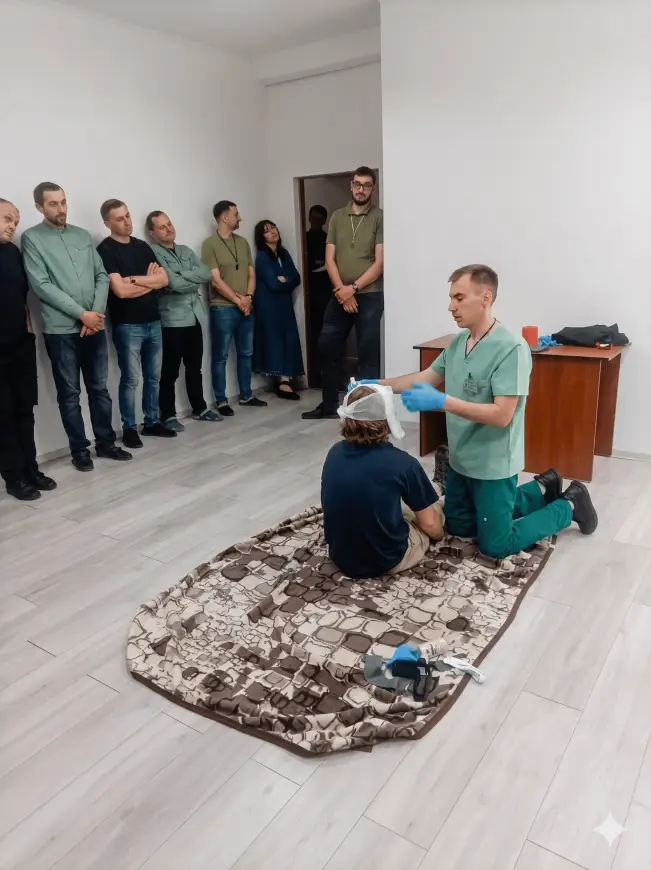 Зображення для новини Навчання з надання домедичної допомоги для працівників Чернівецького НДЕКЦ МВС