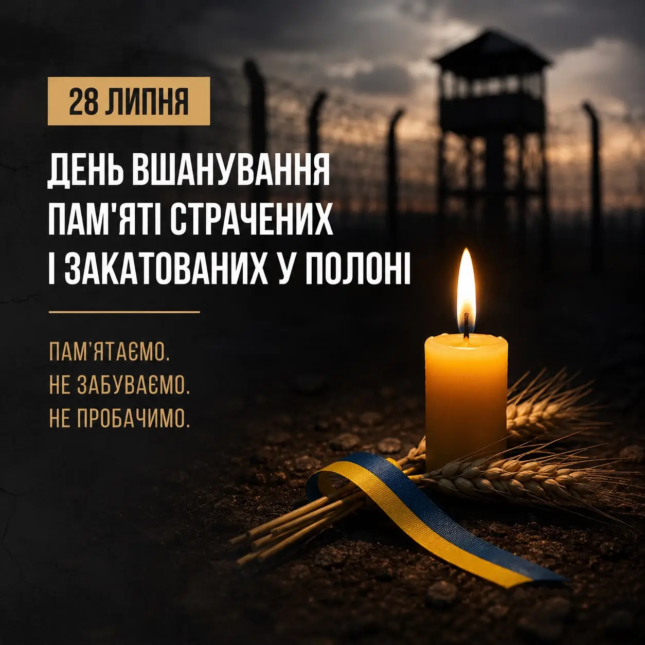 Зображення для новини 28 липня день вшанування пам'яті страчених і закатованих у полоні